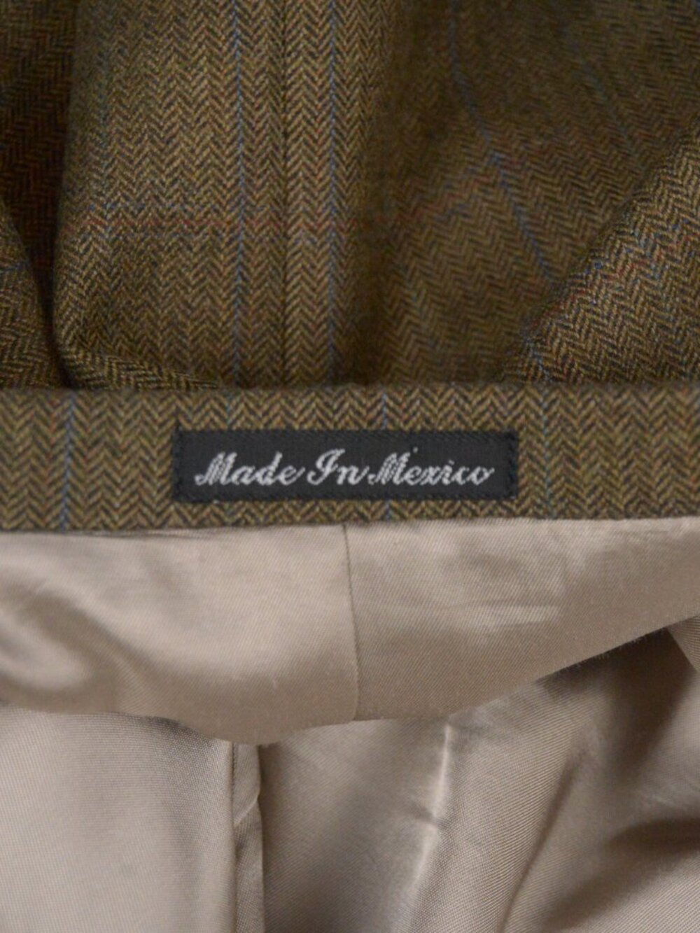 Lauren Ralph Lauren 100% Wool Brown Herringbone Windowpane Sport Coat -- Size 46 - Picture 6 of 6